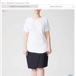 Universal Standard Mackaya Luxe Twill Knot Top